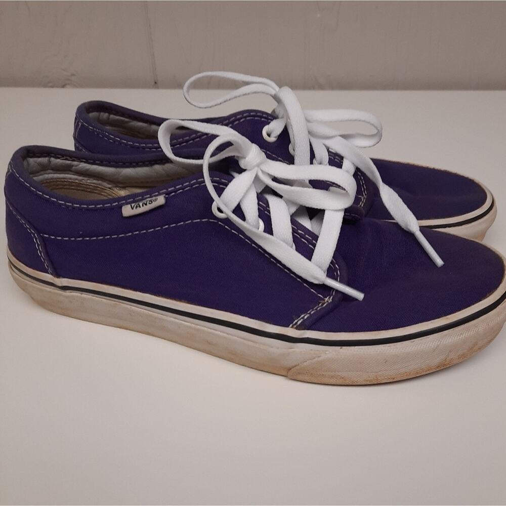 Vans Purple Sneakers Men's 7 Women's 8.5 New Laces